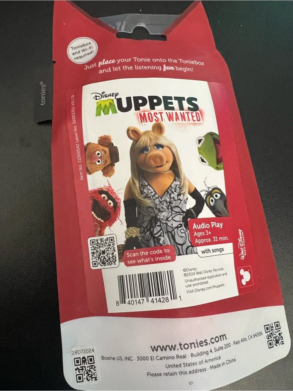 Tonies Disney Muppets Miss Piggy Audio Character Toniebox NEW Sealed